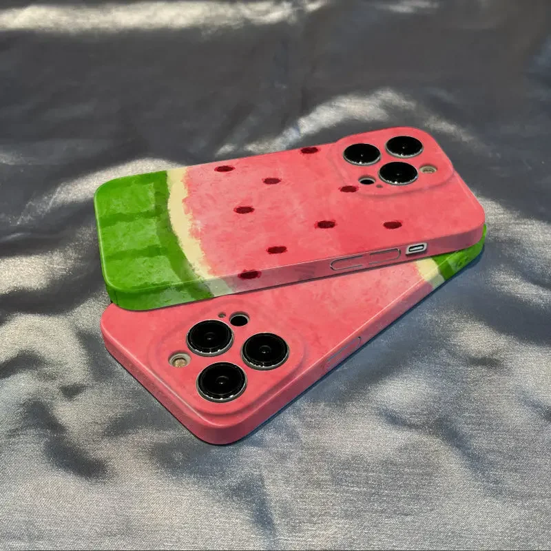 Bonita funda de teléfono de sandía para Samsung A33, A03, A04, A11, A12, A13, A23, A30, A50, A51, A52, A53, A71, A73, 4G, 5G, brillante, HD, cubierta dura de PC