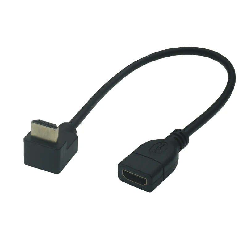 Convertidor macho a hembra compatible con HDMI Dual, adaptador en ángulo arriba y abajo, Cable HDMI para DVD, PS3, PC, 15cm, 30cm, 50CM, 1m - imagen 5