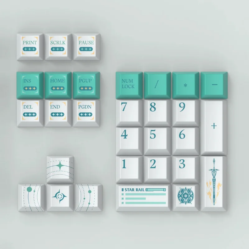 Juego de teclas con tema de luciérnaga de Anime MiFuny, 143 teclas, perfil de cereza PBT, teclas de dibujos animados personalizadas para juegos, regalo para teclados mecánicos - imagen 4