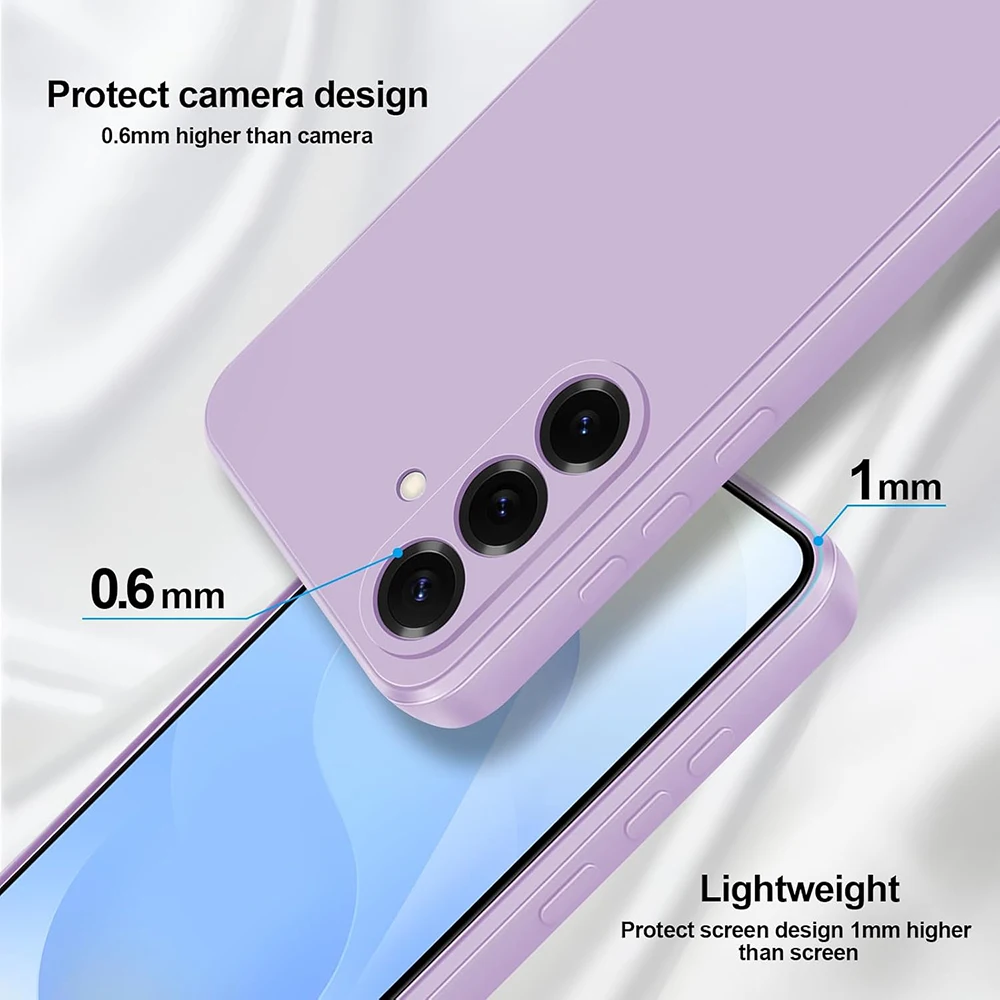 Funda blanda cuadrada de silicona para Samsung Galaxy S25 Edge S24 S23 S21 S20 FE S22 Ultra Plus, funda trasera mate de lujo, Fundas - imagen 5