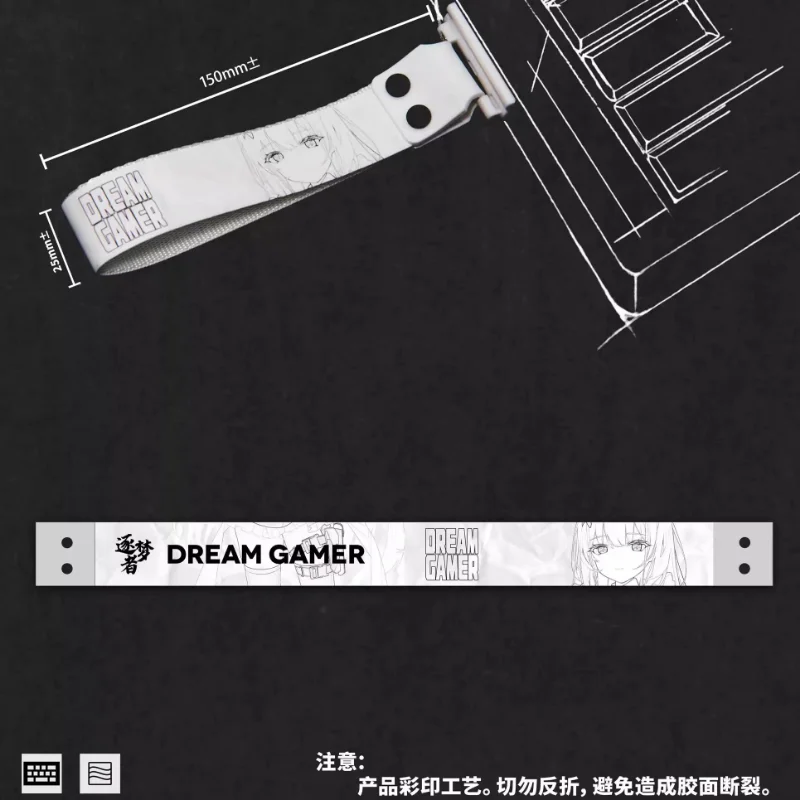 Cinta para teclado con tema de Chica de Anime, correa para teclado mecánico, interruptor magnético personalizado, correa para teclado para regalos de iluminación Drunkdeer - imagen 3