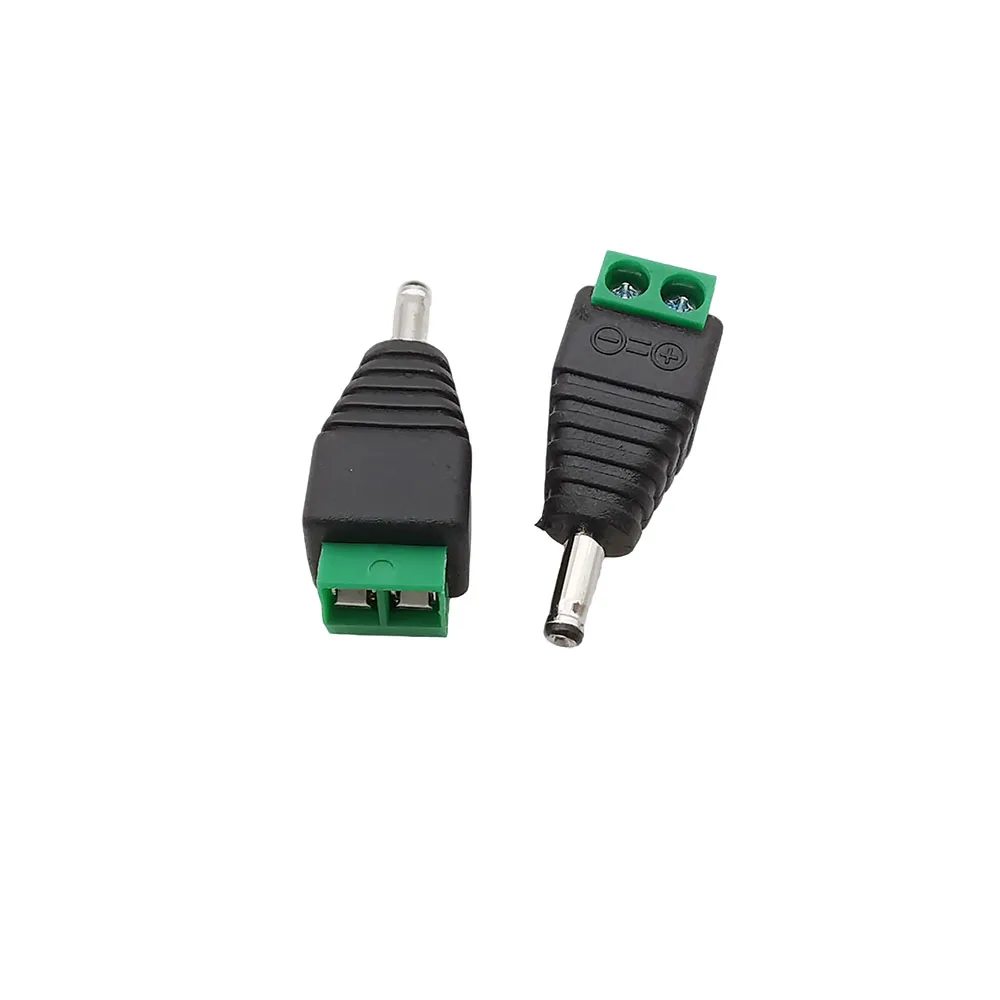 Conectores de alimentación macho hembra DC 12V, enchufes CC de 3,5mm x 1,35mm, adaptador de Terminal de tornillo para tira de luz Led CCTV DIY - imagen 4