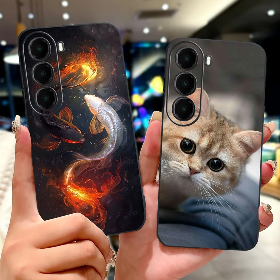 Para Itel A95 5G funda lindo gato Lucky Koi cubierta pintada 6,67 ''funda de teléfono mate de silicona suave para Itel A95 ItelA95 5G Fundas Coque