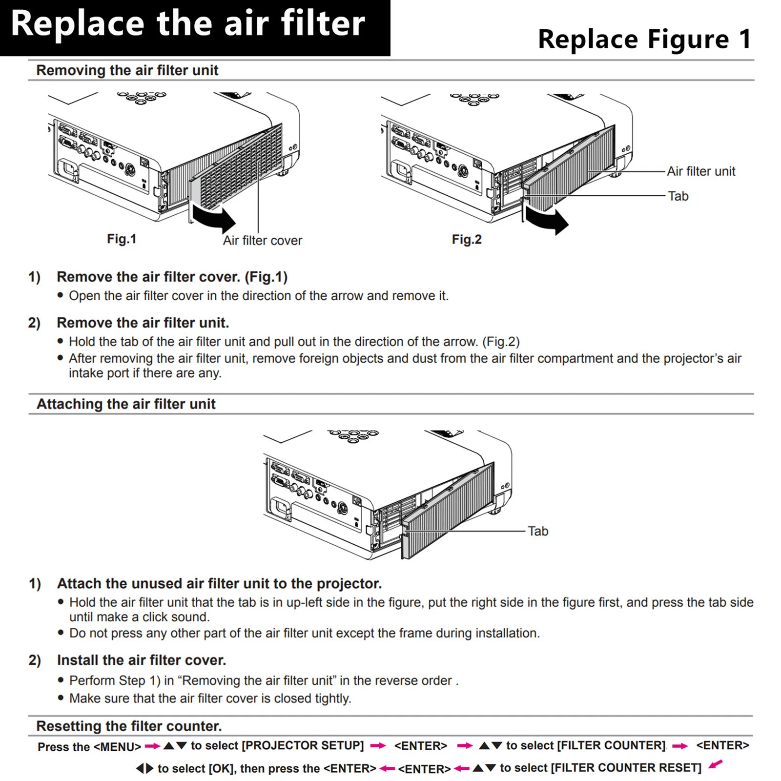 Filtro de aire del proyector para PANASONIC PT-VW340Z,PT-VW345NZ,PT-VW350,PT-VW355N,PT-VW360,PT-VX410Z,PT-VX415NZ,PT-VX420,proyector - imagen 4