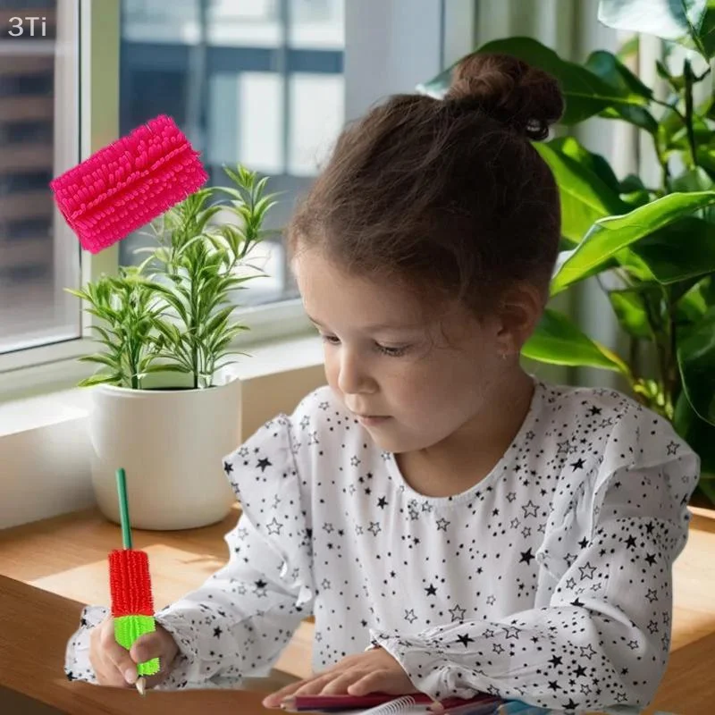 Deliciosa herramienta de escritura de almacenamiento de bolígrafos de silicona brillante, juguete peludo para aliviar el estrés, ayuda para agarre de lápiz - imagen 5