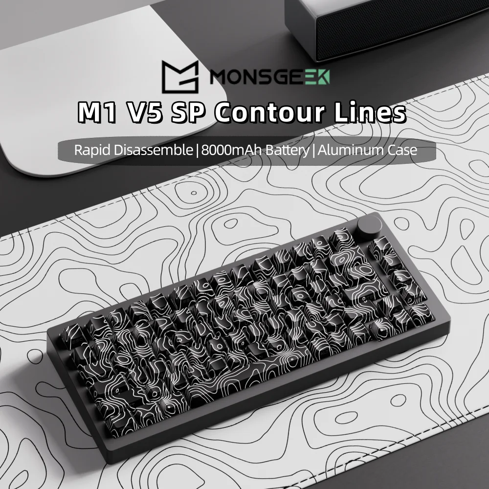 Akko MonsGeek M1 V5 SP líneas de contorno Teclado mecánico multimodo 75% 3/5 pines personalizado intercambio en caliente RGB junta de desmontaje rápido - imagen 3