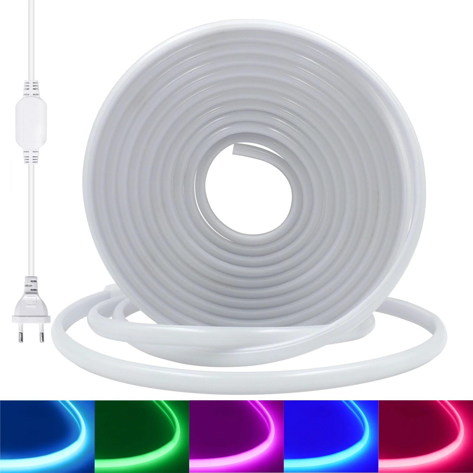Tira de luces LED Cob de 220V, 288LEDs/m, cinta de luz de neón Flexible impermeable de alta densidad para exteriores, decoración para armario de cocina y dormitorio