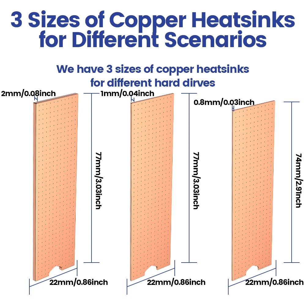 JEYI-disipador térmico M.2 de cobre NVMe 2280 SSD, radiador de disco de estado sólido con almohadilla térmica de silicona para ordenador portátil y de escritorio - imagen 5