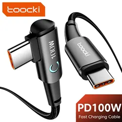 Cable Toocki USB-C Carga Rápida Ángulo Doble iPad MacBook Samsung