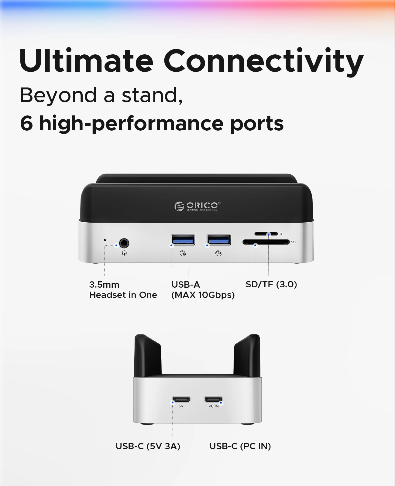 ORICO VSE USB3.2 Gen2 tipo C soporte de base de expansión para Mac Mini M4/Pro con opciones M.2 SSD 512G 1T 2T base de unidad externa - imagen 5