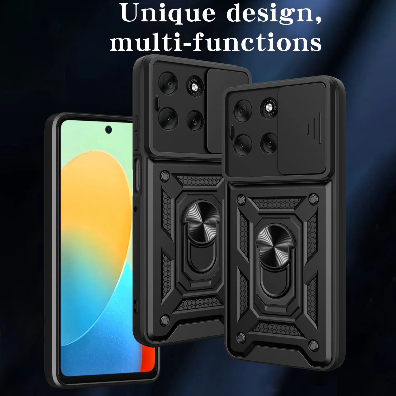 Para Moto G56 5G funda protectora para cámara deslizante fundas de teléfono para Motorola Moto G56 5G MotoG56 soporte magnético anillo contraportada - imagen 5