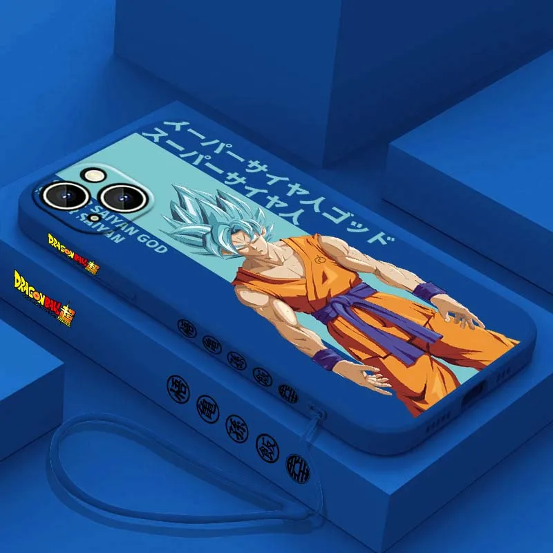 Artístico d-dragon Ball Saiyan para Apple iPhone 17 16 15 14 13 12 11 Air Mini Plus Pro Max cubierta de la caja del teléfono de la cuerda izquierda líquida - imagen 4