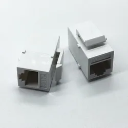 Acoplador hembra CAT6 RJ45 Keystone Jack, conector a presión, puerto adaptador para Panel de salida de placa de pared, 2 uds.