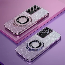 Funda Samsung Galaxy S24 Ultra Magnética Lujo Purpurina Silicona