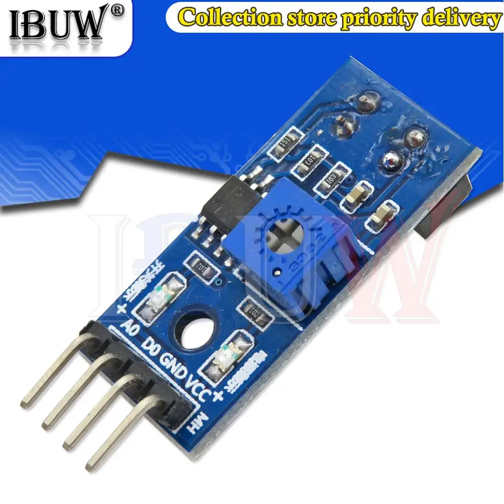 TCRT5000 Módulo de sensor de pista de línea de barrera de interruptor fotoeléctrico IR reflectante infrarrojo azul - imagen 3