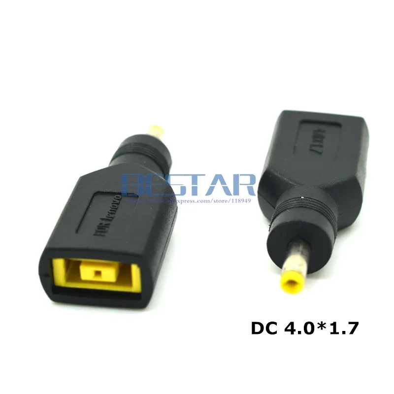 Adaptador de corriente CC a YOGA DC 4,0*1,7 Mm 4,0 1,7 y 4,8*1,7 y 5,5*2,5 Mm conector para Lenovo X1 Carbon YOGA DC JACK Square 13