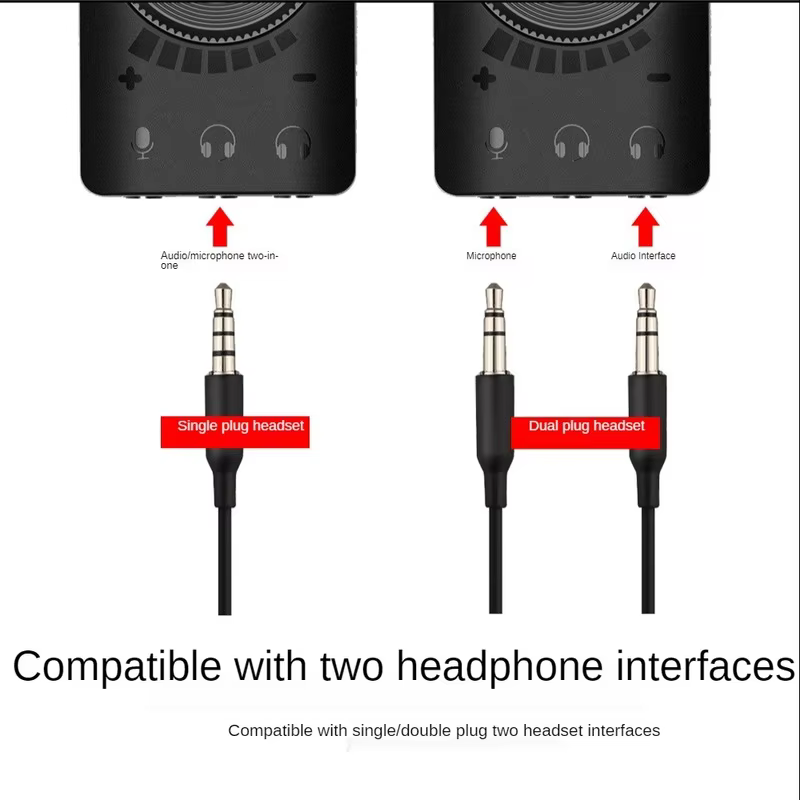 Tarjeta de sonido de juego de ordenador USB externa de 7,1 canales para PUBG Gaming, tarjeta de Audio externa de 3,5mm, adaptador USB Plug and Play para PC y portátil - imagen 3