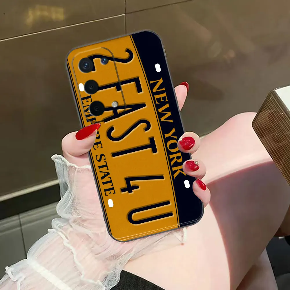 Funda de teléfono con número de matrícula Retro para OPPO A15 A16 A17 A31 A38 A54 A55 A57 A58 A60 A71 A73 A74 A76 A78 A92 A93 A94 A98 - imagen 3