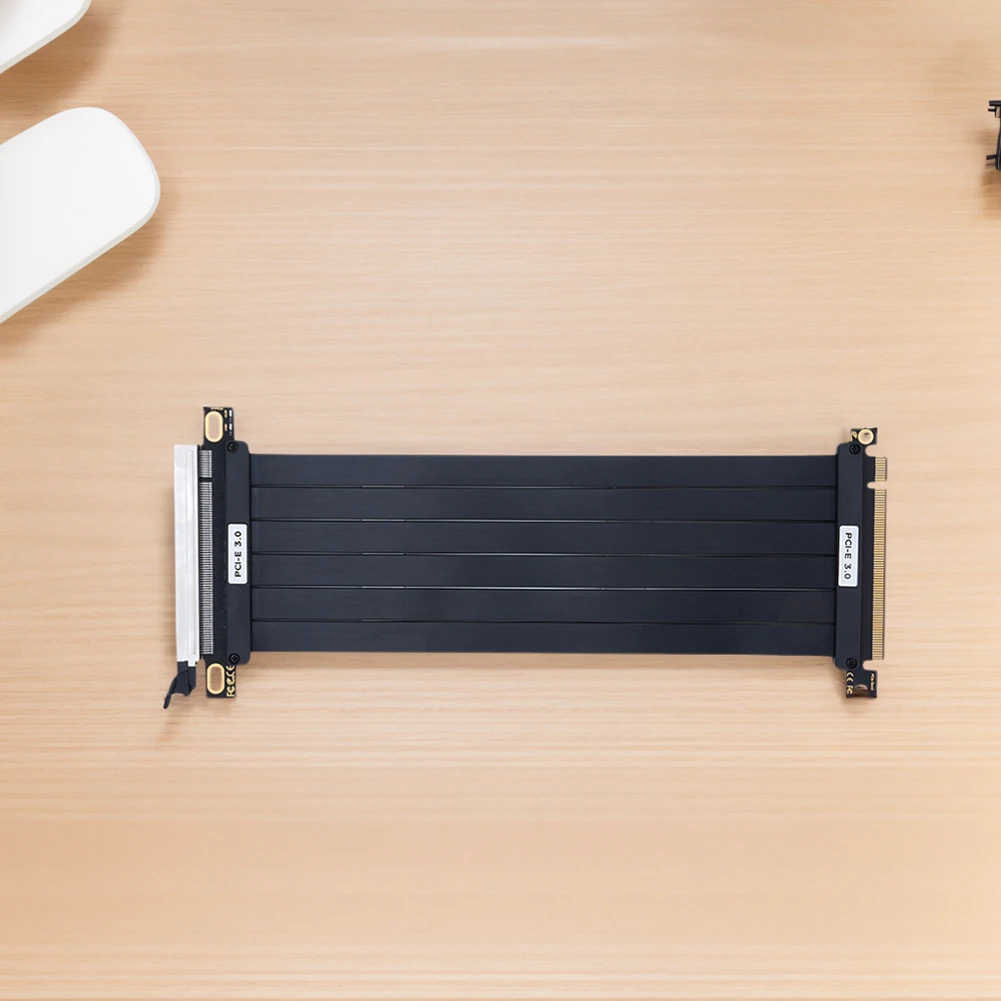 PCIe 3,0 X16 tarjeta extensora Flexible de alta velocidad EMI blindado PCI Express Gen 3 Cable de extensión GPU Cable de extensión de tarjeta gráfica