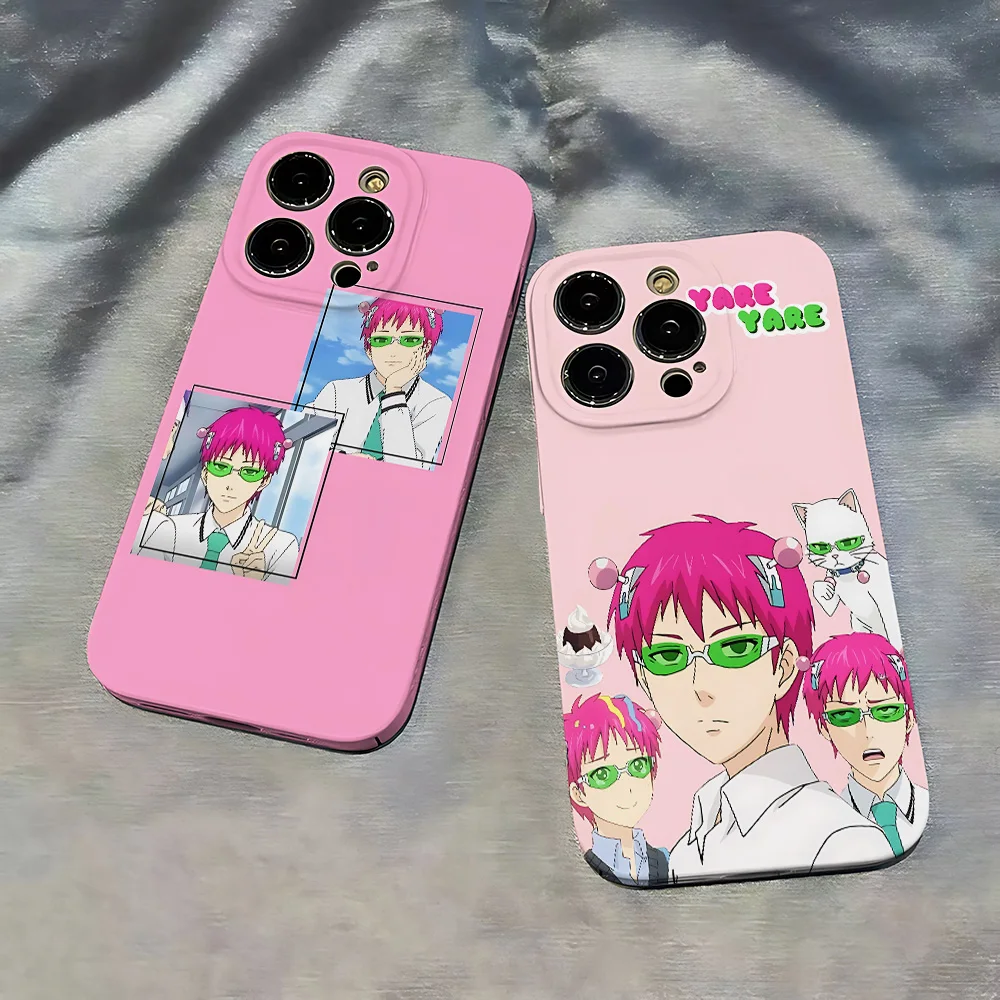 Funda de teléfono Anime Saiki Kusuo para Samsung A33, A03, A04, A11, A12, A13, A23, A30, A50, A51, A52, A53, A71, A73, 4G, 5G, brillante, HD, PC - imagen 5