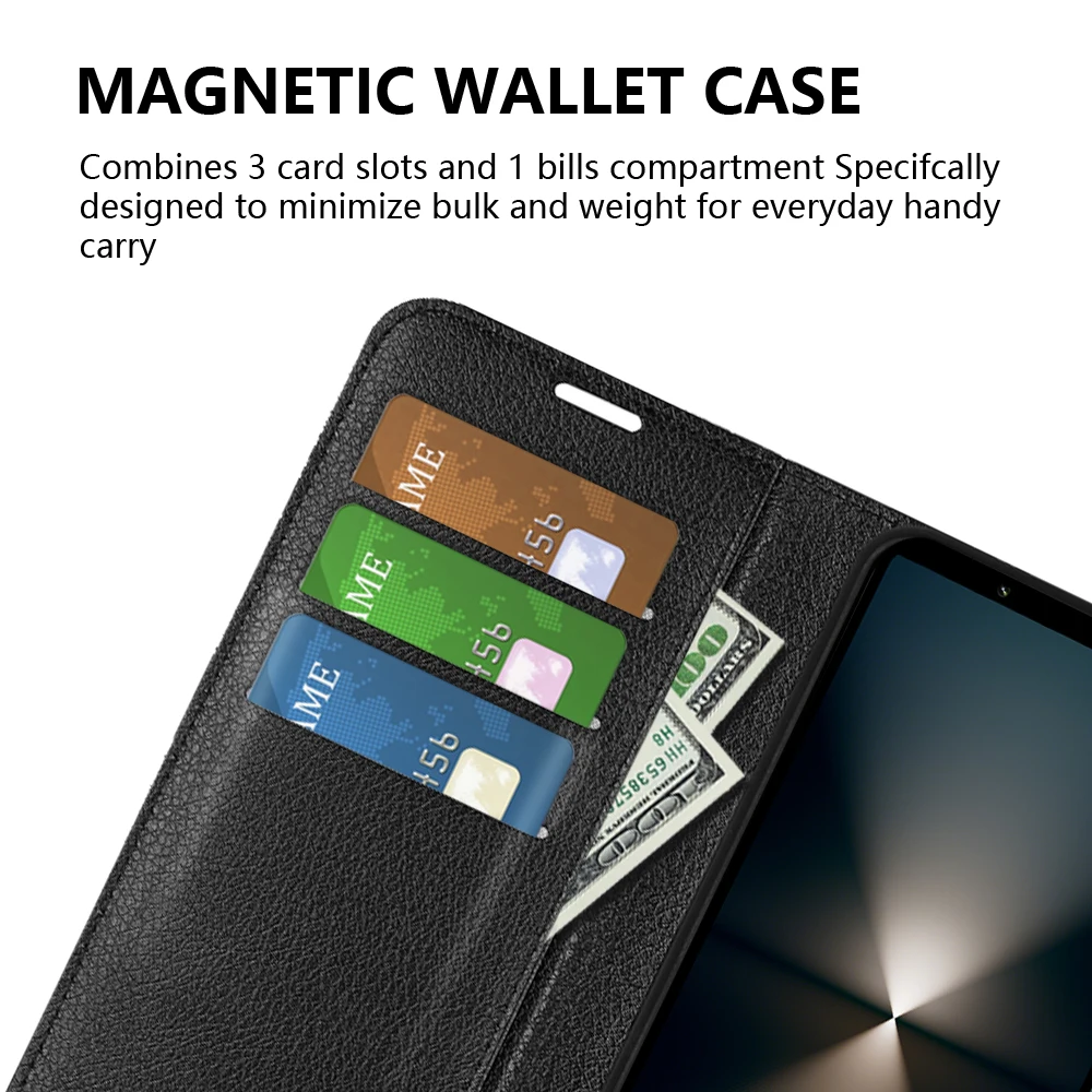 Para Sony Xperia 1 VII funda tipo billetera de cuero con tapa funda de teléfono para Sony Xperia 1 VII funda con soporte de alta calidad - imagen 2