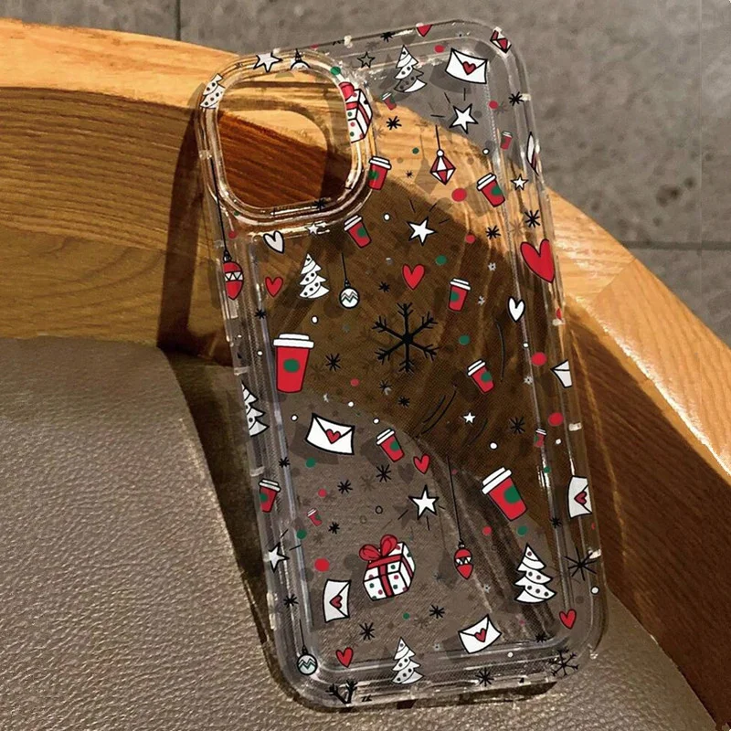 Funda transparente navideña de dibujos animados de lujo para Xiaomi Redmi Note 13 12 Pro Plus 5G 11S 11 10S 10 9S 9 Redmi 12 12C 13C 4G funda de Airbag - imagen 5
