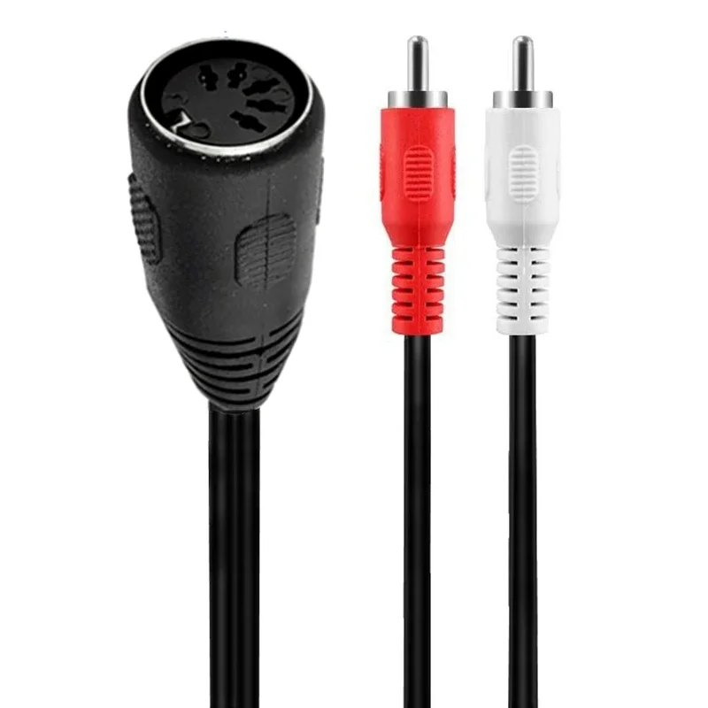 Cable de Audio MIDI de 5 pines Din hembra a 2 RCA macho AMP Cable de Audio de grado profesional para sistemas estéreo Quad Bang & Olufsen Naim - imagen 3