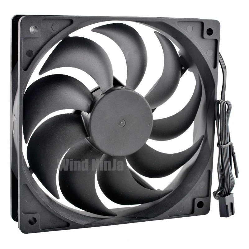 DF 1202512 B2UN 12cm 120mm 120x120x25mm DC12V 0.37A 4,44 W 4 pines 6000rpm ventilador de refrigeración de dos rodamientos de bolas para CPU de ordenador Prestige P100 - imagen 3