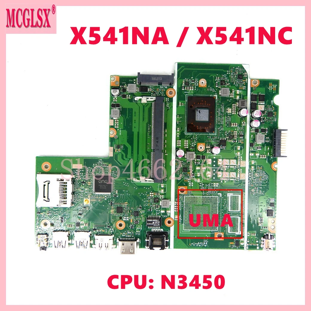Placa base para ordenador portátil X541NC con CPU N3450 para ASUS X541NA A541NA A541NC R541N F541N 100% probado OK - imagen 2