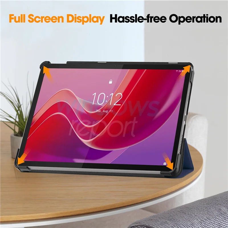Para Lenovo Tab M11 funda de 11 pulgadas TB330FU soporte triple plegable funda tipo libro inteligente magnética para Xiaoxin Pad 2024 TB331FC funda para tableta - imagen 4
