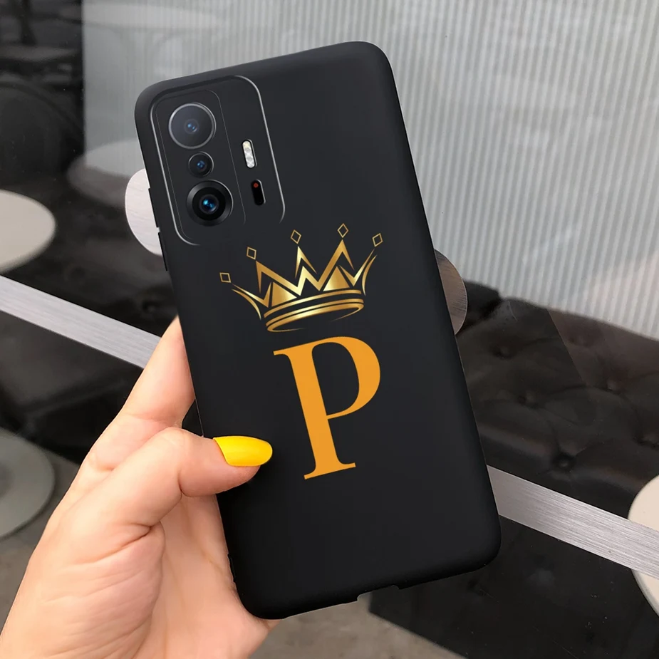 Para Xiaomi 11T Pro 5G funda Mi11T Linda corona letras cubierta de silicona suave funda de teléfono para Xiaomi Mi 11T Pro 11TPro funda trasera Coque - imagen 5