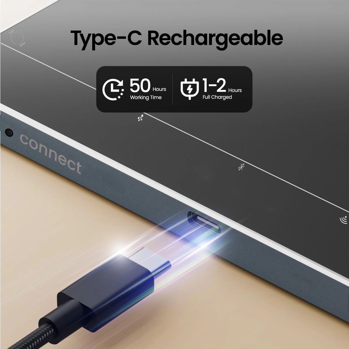 Jomaa Panel táctil inalámbrico y con cable de metal para PC, ordenador y portátil, trackpad recargable, Bluetooth y USB - imagen 5