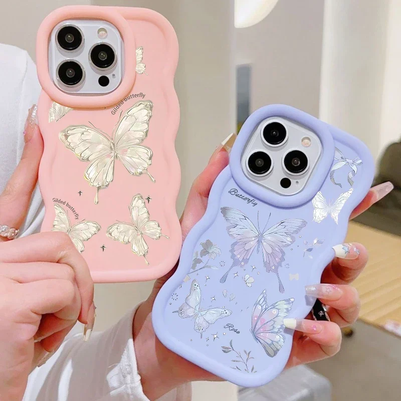 Funda de teléfono para VIVO Y03 Y28 Y17S Y22S Y21S Y33S Y36 Y38 Y02 Y15S Y15A V25 V27 V29 V30 Pro V27E V29E cubierta mariposa Retro