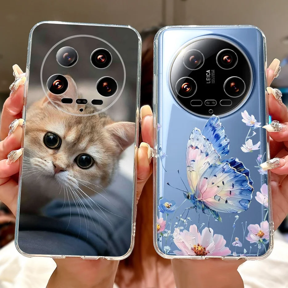 Para Xiaomi 14 Ultra funda Mi 13 Ultra coloridas flores pintadas funda suave y delgada para teléfono Xiaomi Mi 14 Ultra Mi 13Ultra Shell - imagen 5