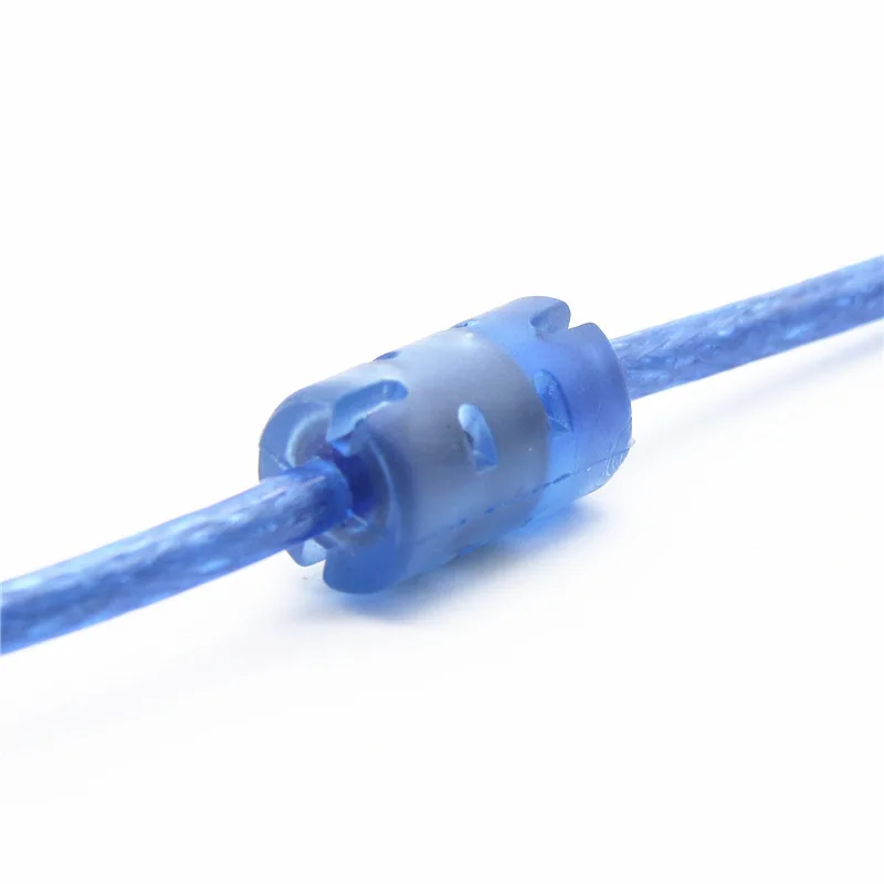 Todo el cable USB de cobre 50 cm Cable de datos de extensión USB azul transparente USB2.0 macho a hembra - imagen 4