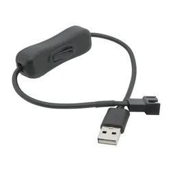 Adaptador USB a PWM 4 Pines 5V para Ventilador con Interruptor