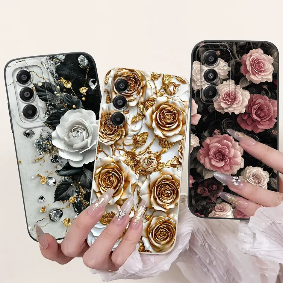 Para Samsung Galaxy A17 funda SM-A176B de lujo Bowknot flor suave silicona cubierta a prueba de golpes para Samsung A17 4G SM-A175F A 17 Shell - imagen 4