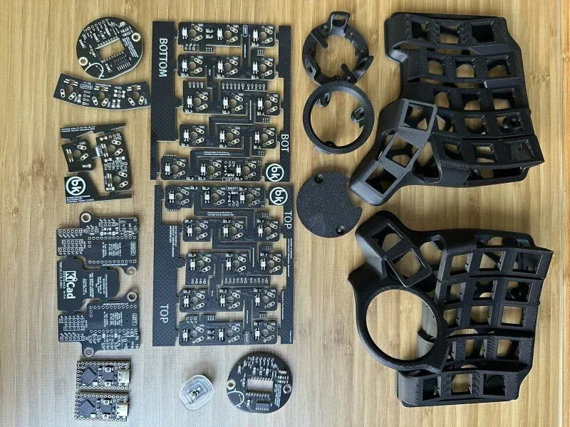 Charybdis Mini/Nano Split teclado Pcb Material Kit personalizado con cable/inalámbrico Trackball Split funda para teclado mecánico no preconstruido - imagen 2