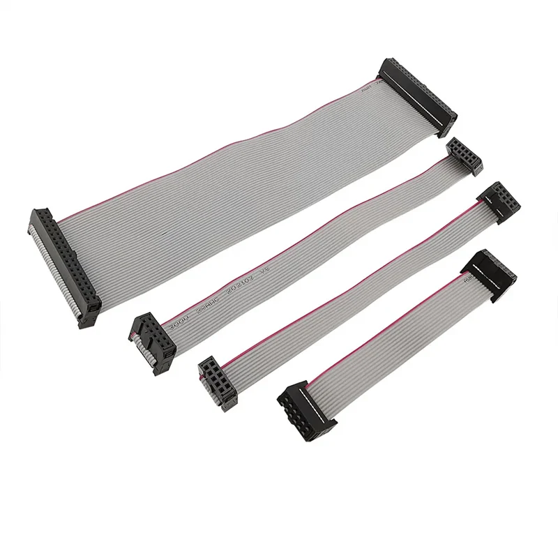 1 Uds. Cable de datos de cinta plana gris JTAG ISP de paso de 2,54mm FC-6/8/10/12/14/16/18/20/24/26/30/34/40/50 pines para cabezal de caja DC3 F/F IDC - imagen 2