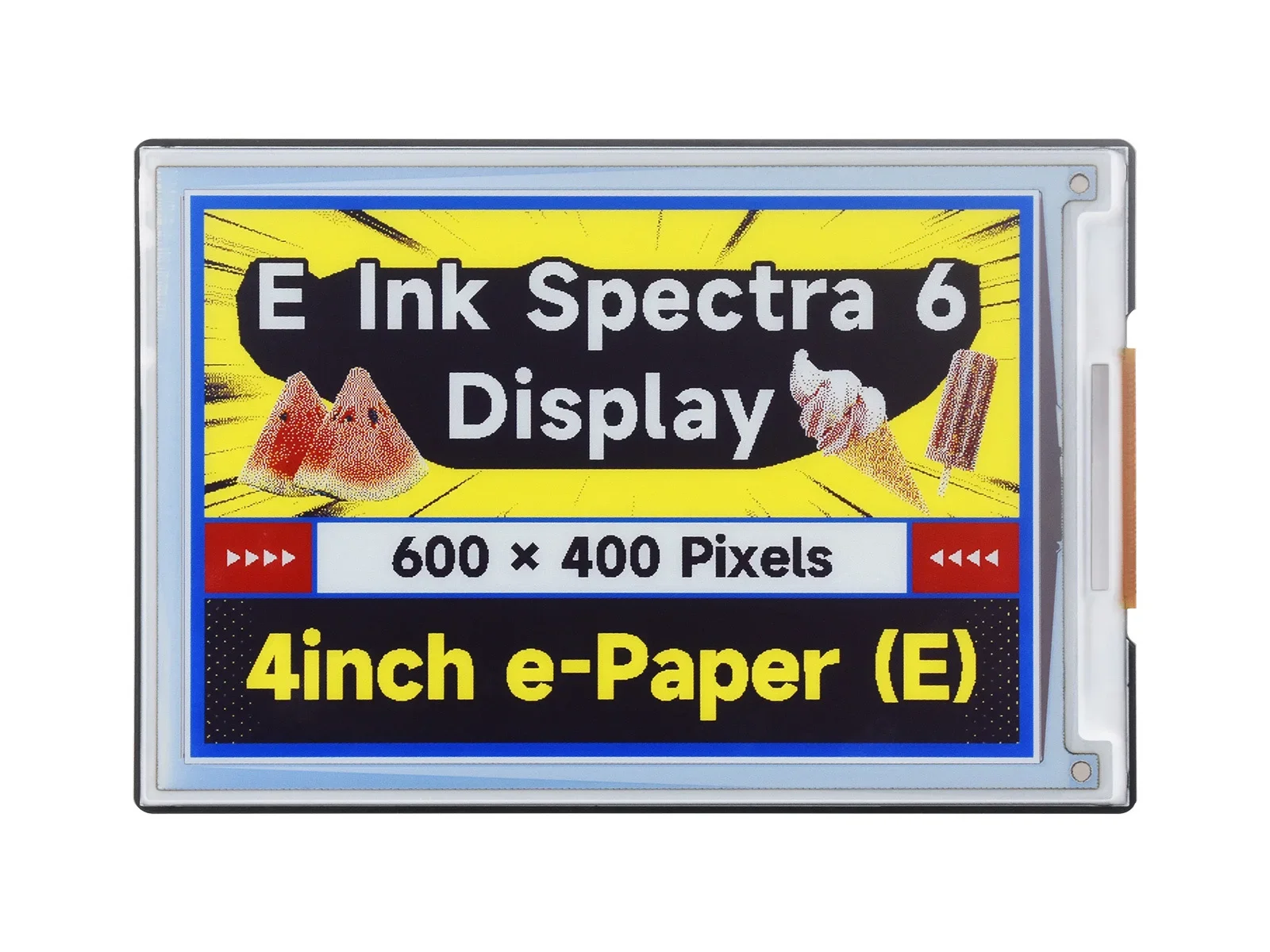 Pantalla de papel electrónico a todo Color Original de 4 pulgadas E Ink Spectra 6 (E6), 600 × 400, SPI, opcional para HAT + placa controladora para Raspberry Pi - imagen 5