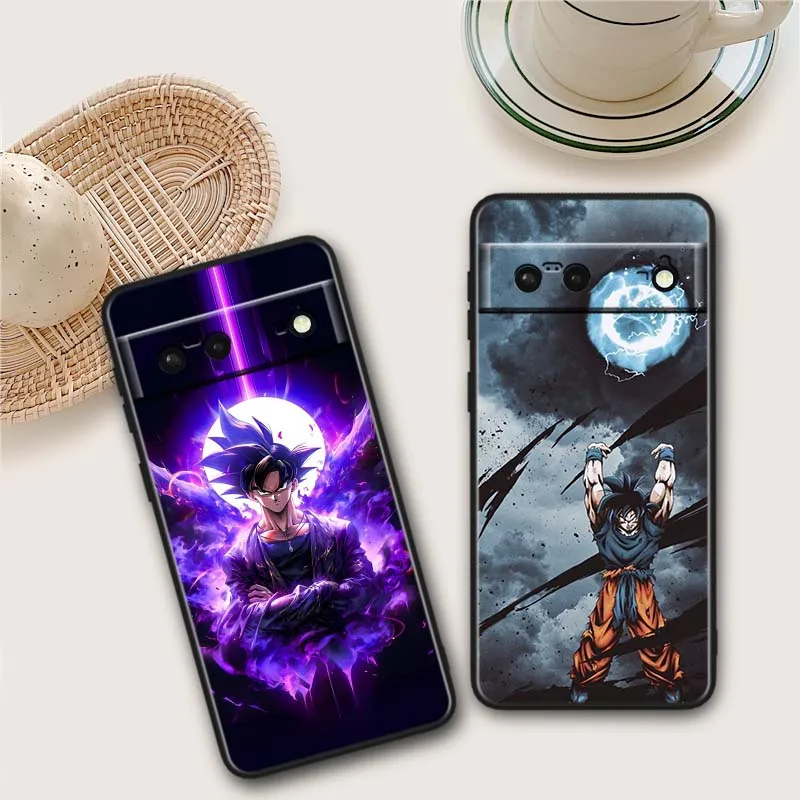 Funda de teléfono negra creativa d-dragon Ball Saiyan para Google Pixel 9 8 7 6 5 4 9a 8A 7a 6a 5A 4A 5XL XL Pro 5G - imagen 2