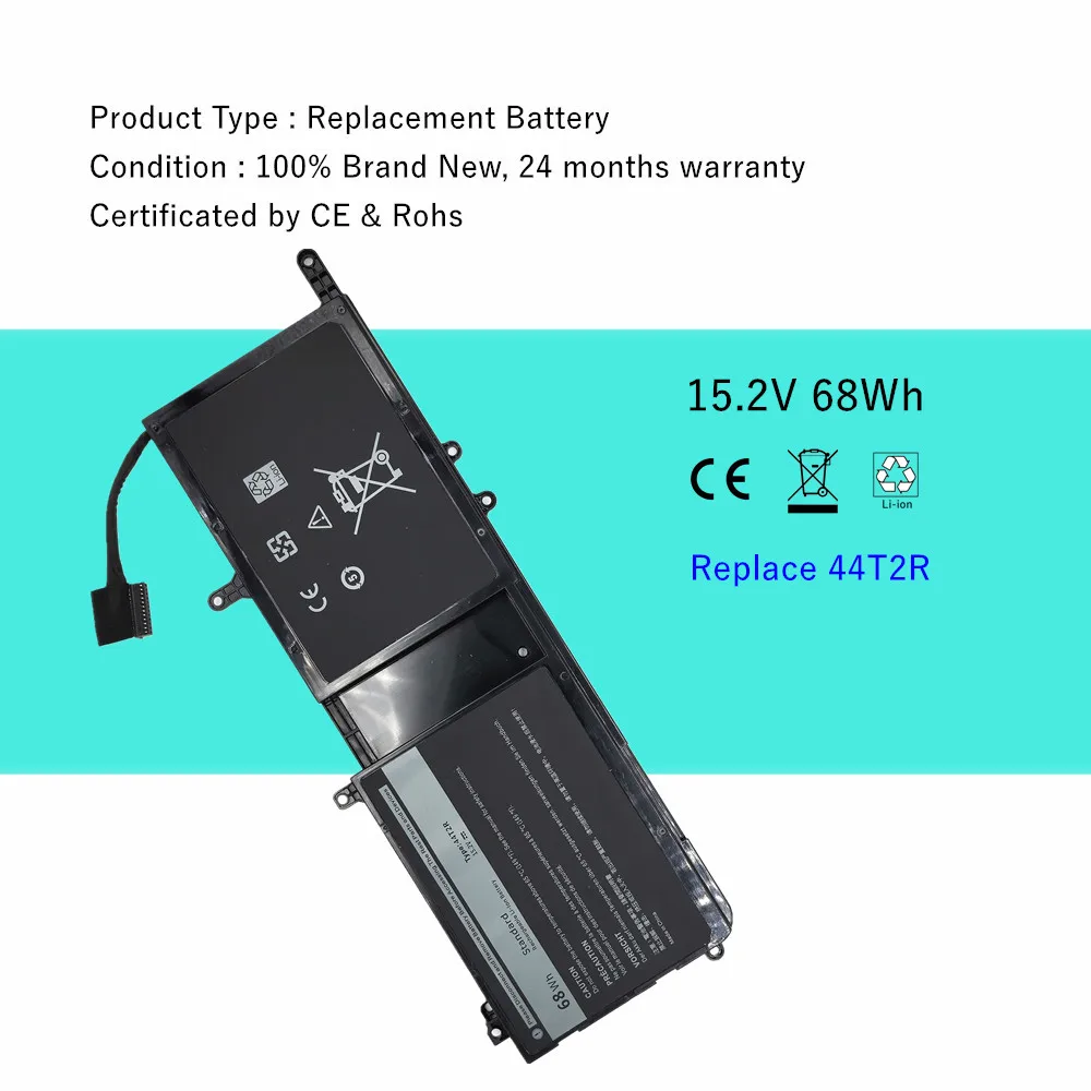 Batería de ordenador portátil 44T2R para DELL Alienware 15 R3 17 R4 Series 546FF 0HF25D 15,2 V 68Wh - imagen 3