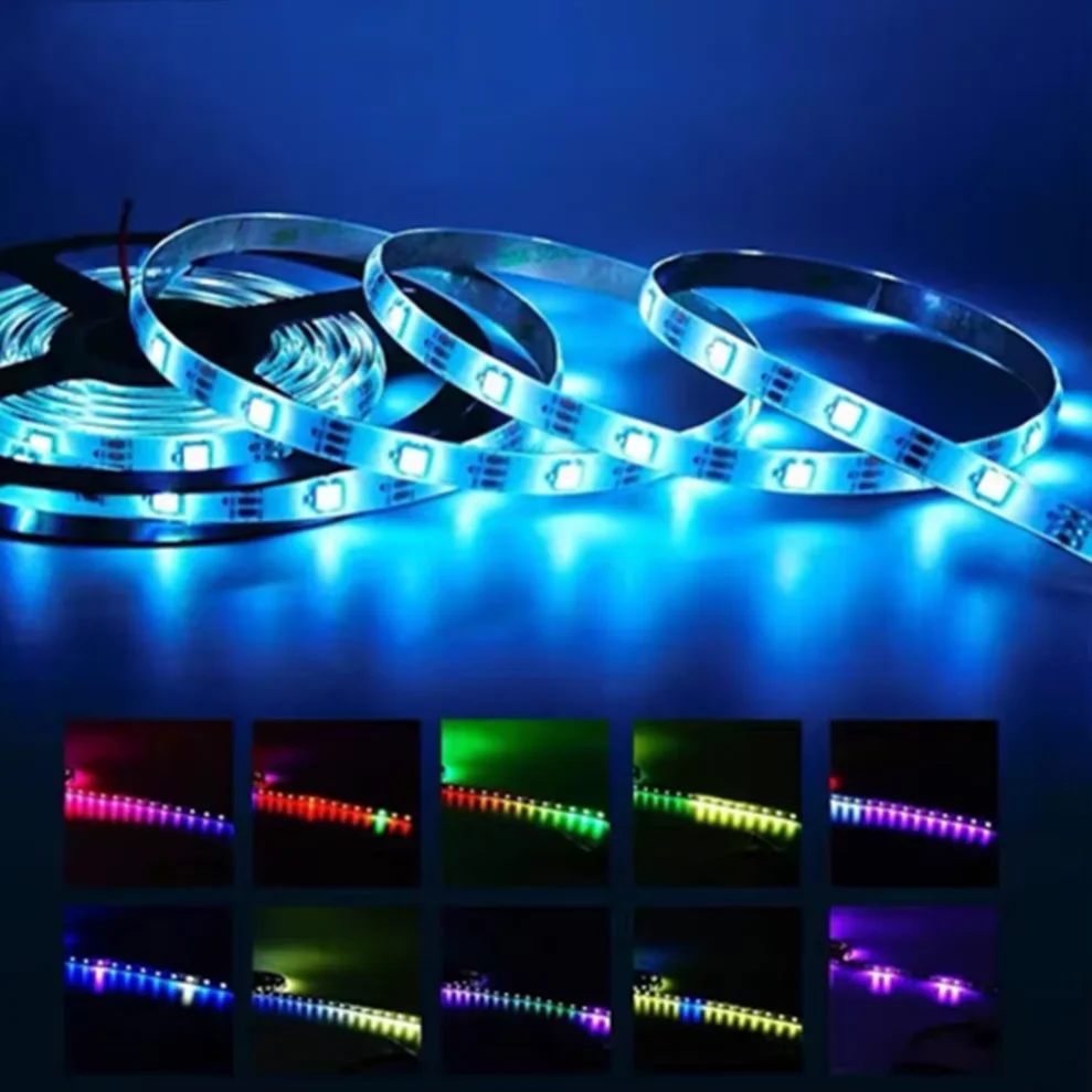 Tira de luces LED RGB IC inteligente WS2812B WS2812 IC direccionable individualmente 30/60/144 píxeles/LEDs/m DC5V 5050 RGB cinta de luz IP30/IP65/IP67 - imagen 5