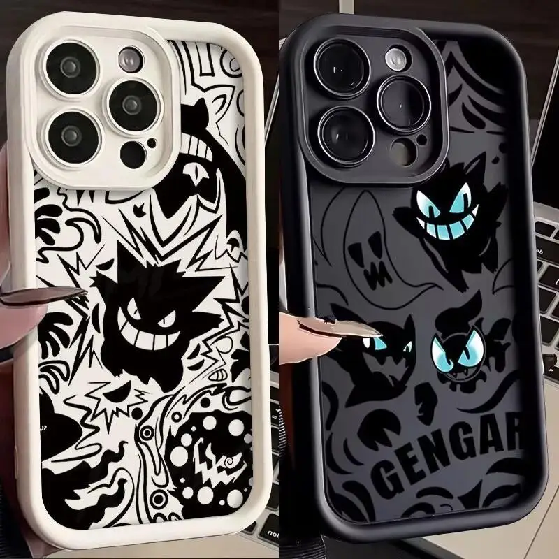 Funda a prueba de golpes con estampado de Pokemon Gengar para OPPO Reno 10 5G 6 8 11 10 Pro Reno 7 4G 4 5 6 Lite A38 A18 A78 A98 A57 A77 5G 4G - imagen 4