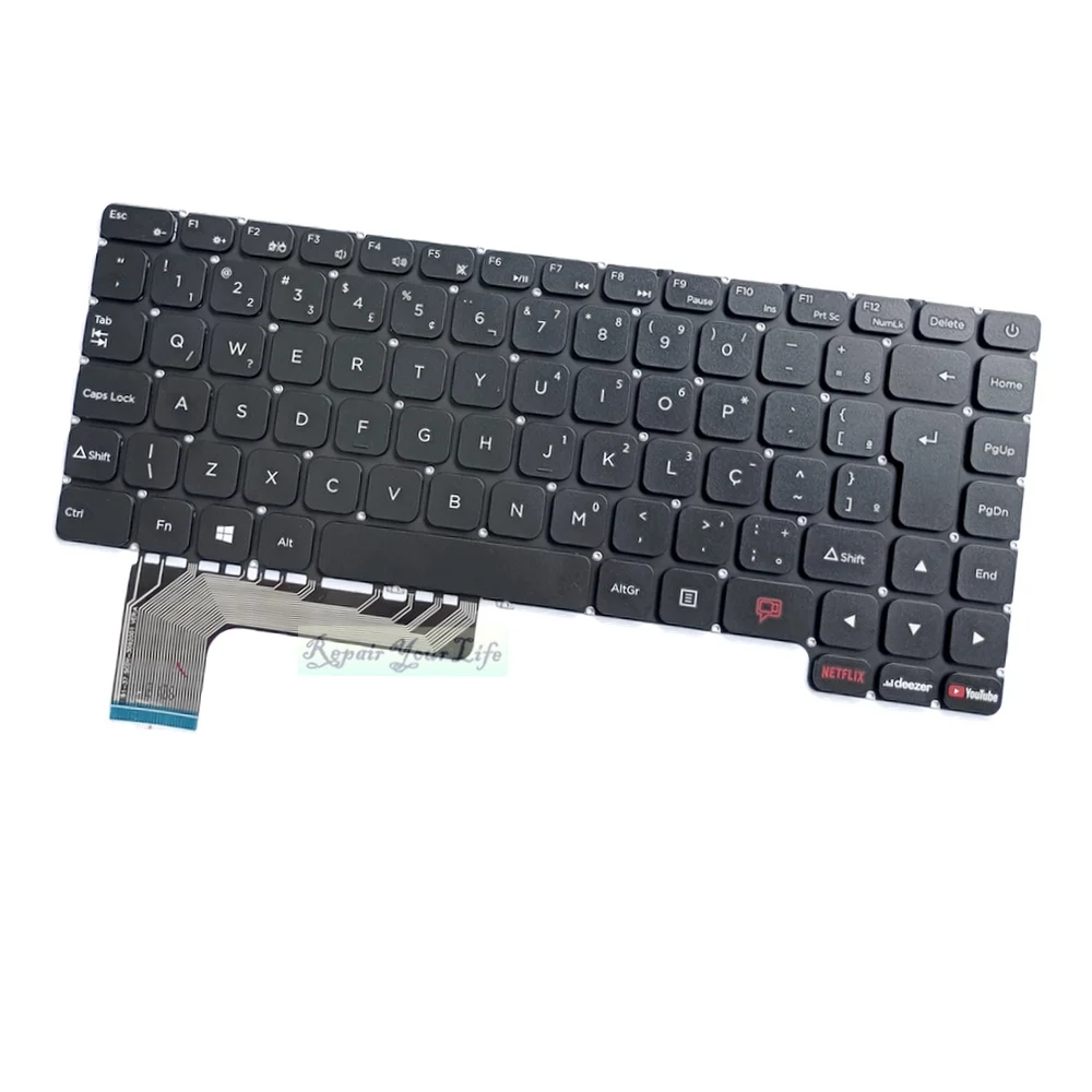Teclado PT-BR portugués de Brasil para portátil Positivo, color rojo, Q464C, Q464C-O, C41TEi, C41TE, SCDY-3092001