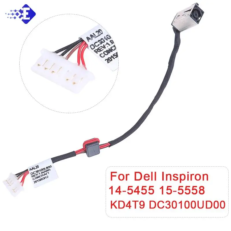 Conector de alimentación de CC, Cable flexible para Dell Inspiron 14-5455, 15-5558, KD4T9, DC30100UD00, 1 unidad