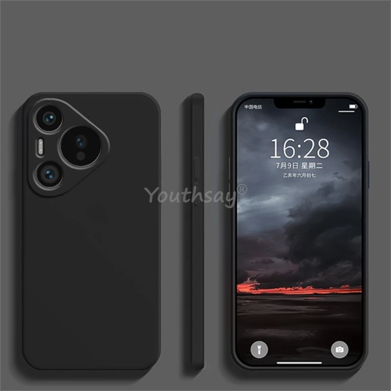 Para Huawei Pura 70 Pro funda Pura 70 Pro funda de silicona líquida lisa TPU Anti-caída mate Protector de teléfono Huawei Pura 70 Pro funda - imagen 4