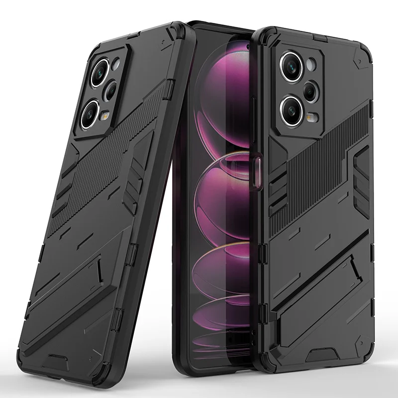 Funda de teléfono con soporte magnético para Redmi Note 12 Pro 5G, carcasa trasera dura de PC para Redmi Note 12 Pro + Plus Note12 12S