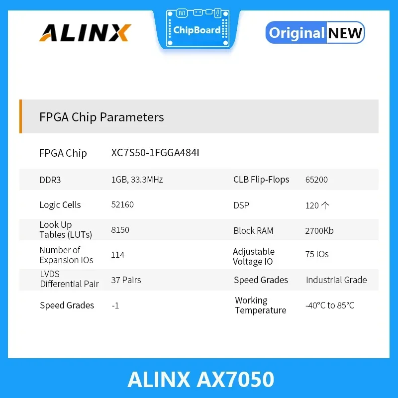 ALINX AX7050: XILINX Spartan-7 XC7S50 VIVADO Placa FPGA - imagen 5