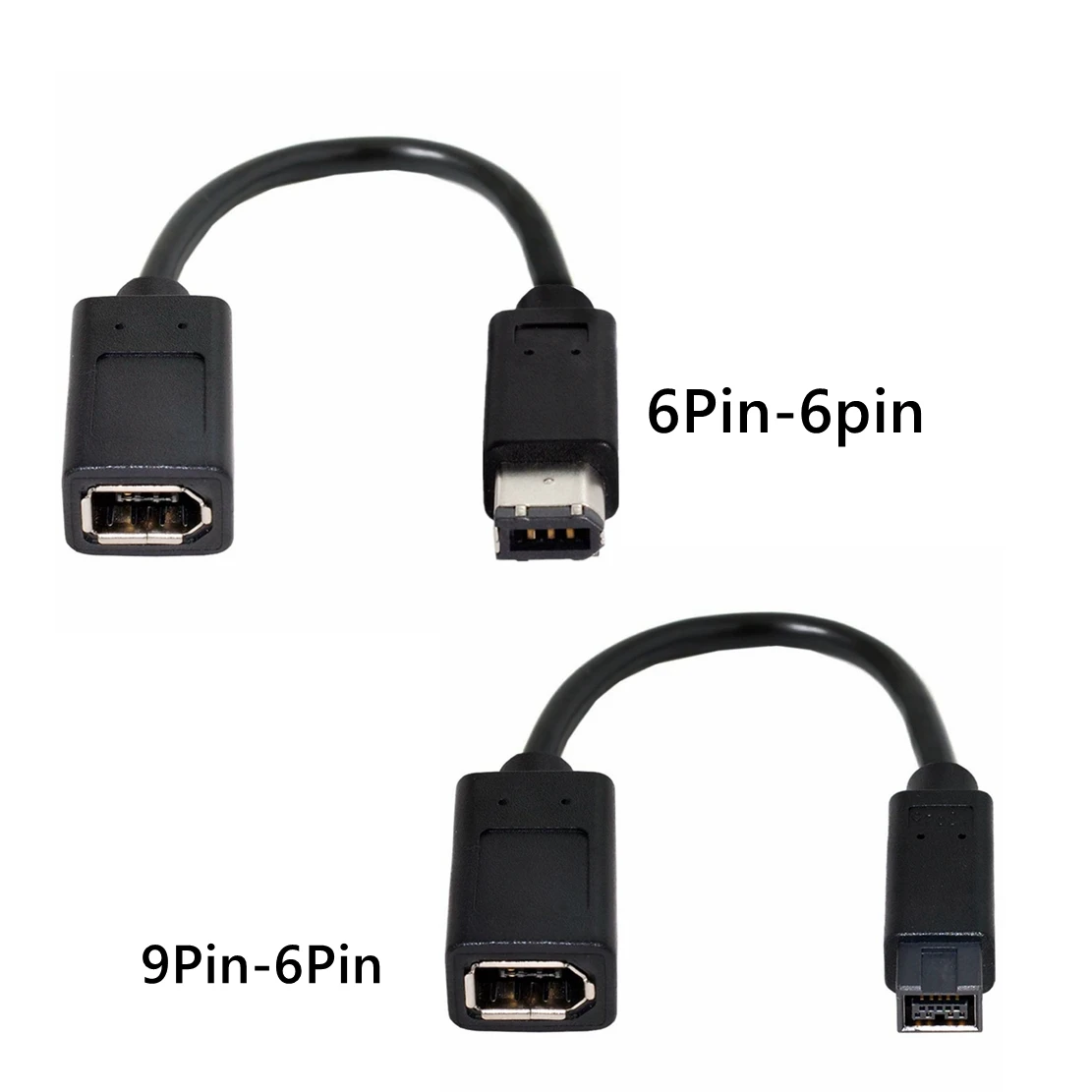 IEEE 1394 IEEE1394 6PIN hembra a 1394b 9PIN a 6PIN macho a hembra extender Firewire 400 a 800 Cable adaptador 10cm 0,1 m